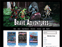 Tablet Screenshot of braveadventures.com